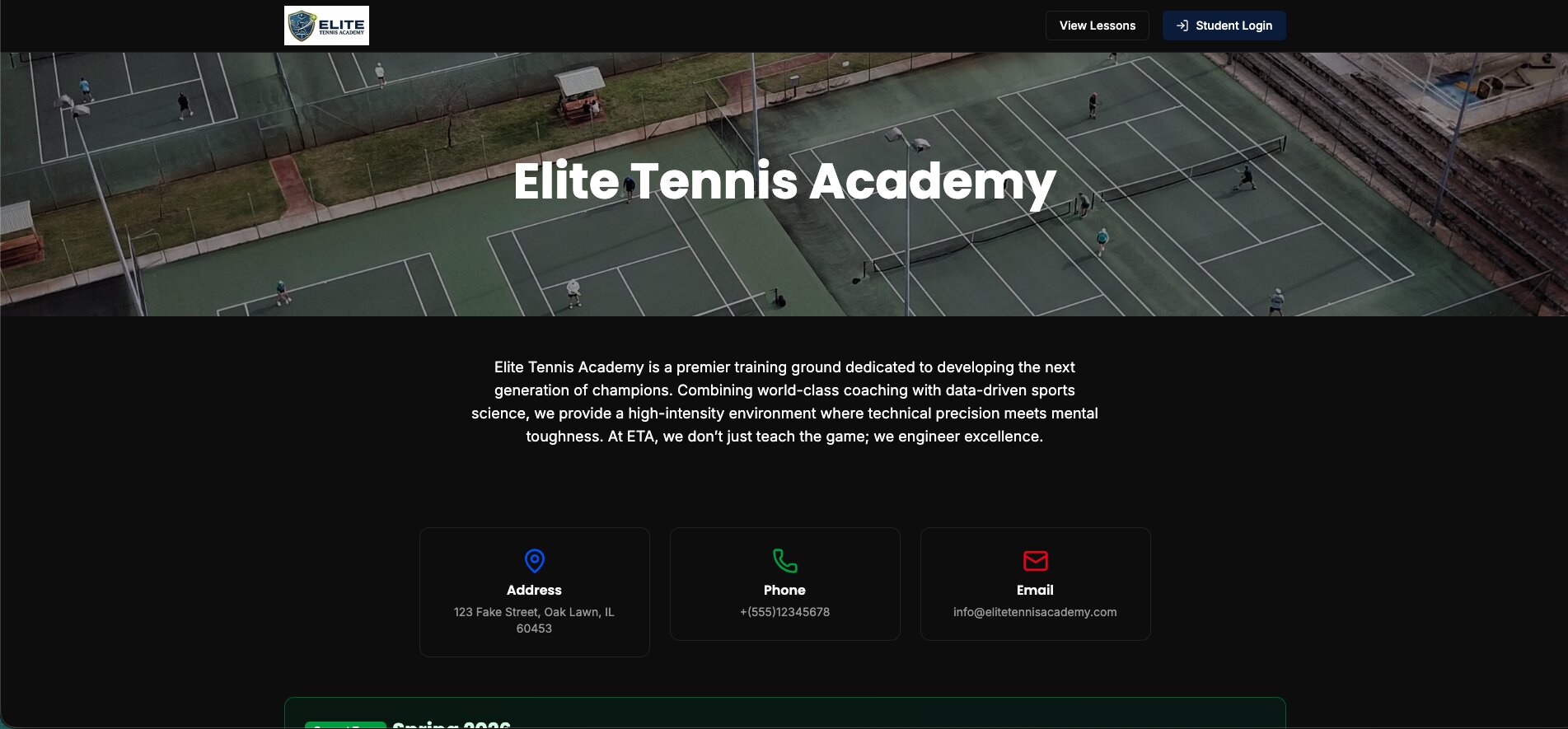 Academy Page - CourtSync